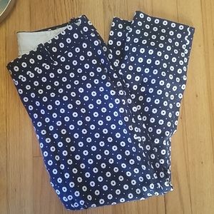 Skinny J crew capri pants with a side zip